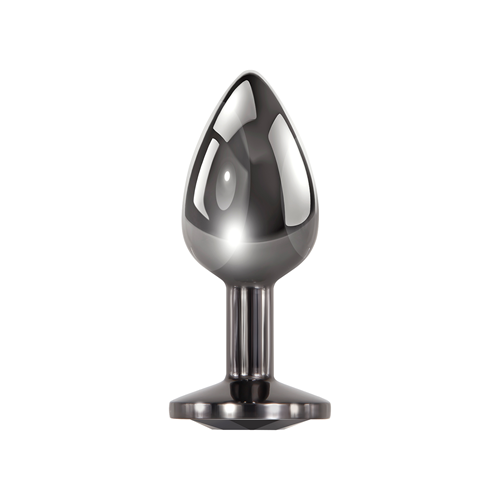 Evolved - Metalen buttplug met siersteen - Smal